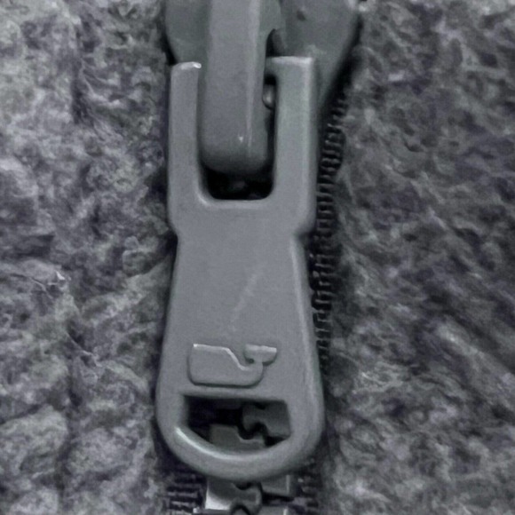 Vineyard Vines Sweater Mens Medium Deep Pile Gray Sherpa Pullover - Picture 5 of 7